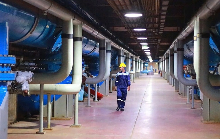 Trải qua hơn nửa thế kỷ hình thành, Nhà máy nước Thủ Đức luôn đồng hành cùng sự phát triển của TP.HCM. Ảnh: SAWACO