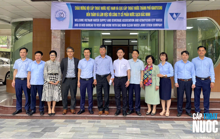 VWSA và Cục Cấp Thoát nước TP Kitakyushu có chuyến thăm và làm việc tại trụ sở Công ty CP Nước sạch Bắc Ninh
