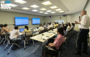 Tiếp nối Chương trình đào tạo NewIBNET và Số hóa do Hội Cấp Thoát nước Việt Nam và Ngân hàng Thế giới tổ chức, các doanh nghiệp, chuyên gia trong và ngoài nước đã chia sẻ thực tiễn và kinh nghiệm về chuyển đổi số ngành nước.