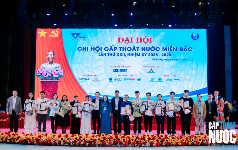 Hội Cấp Thoát nước Việt Nam trao giải Đồ án tốt nghiệp xuất sắc sinh viên ngành Nước năm 2025 (khu vực miền Bắc).
