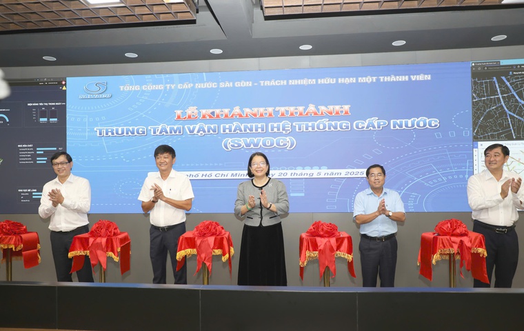 SAWACO khánh thành, đưa vào sử dụng Trung tâm Vận hành hệ thống cấp nước