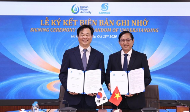 SAWACO và Cục Cấp nước Busan ký kết biên bản ghi nhớ  - Ảnh 1.