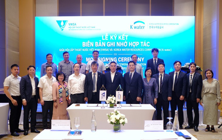 Hội Cấp Thoát nước Việt Nam và Tổng Công ty Tài nguyên Nước Hàn Quốc ký kết Biên bản ghi nhớ Hội Cấp Thoát nước Việt Nam và Tổng Công ty Tài nguyên Nước Hàn Quốc ký kết Biên bản ghi nhớ